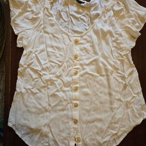 Torrid Ivory Button-Down Blouse